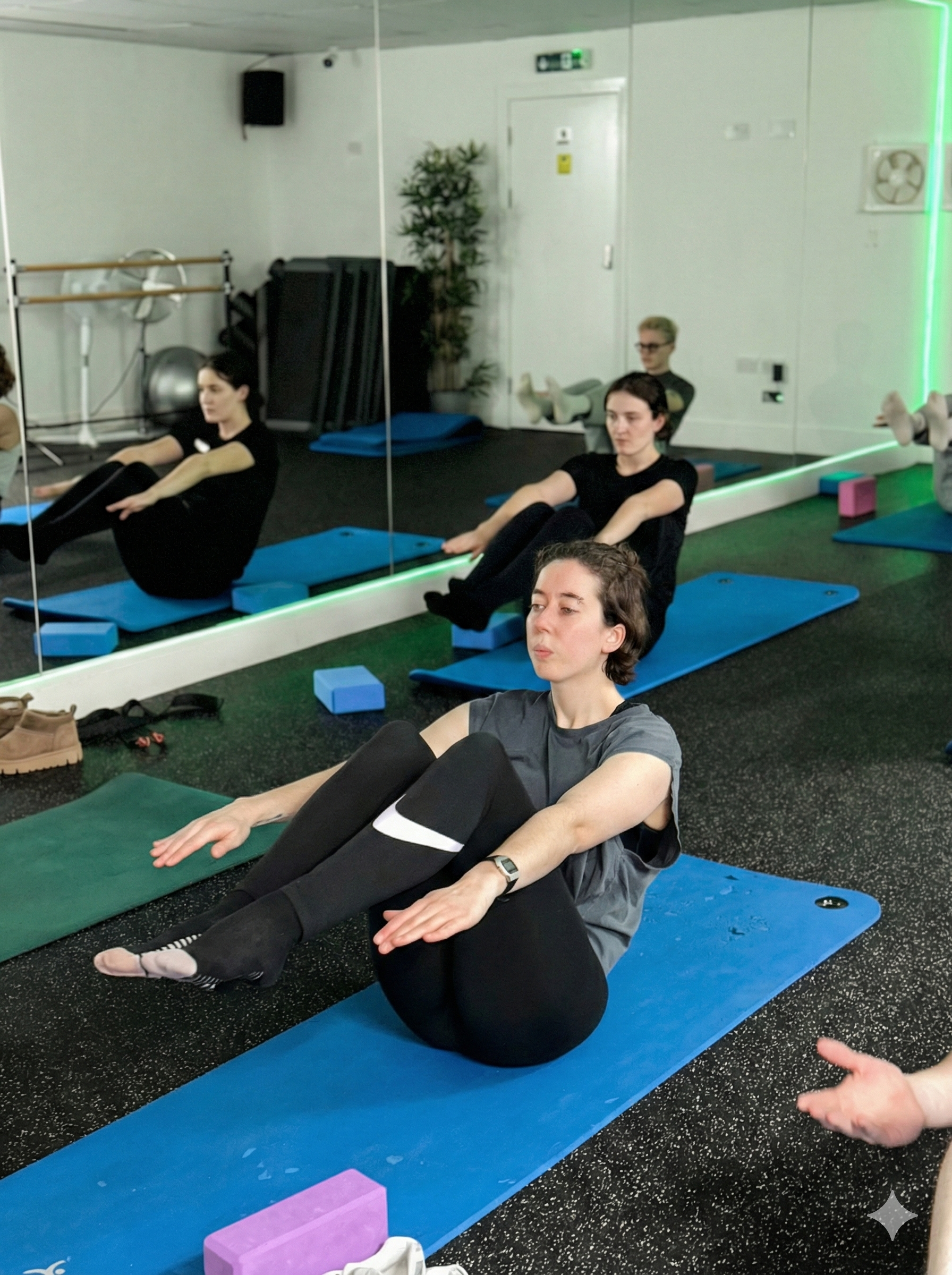 Yoga practitioner in seated pose