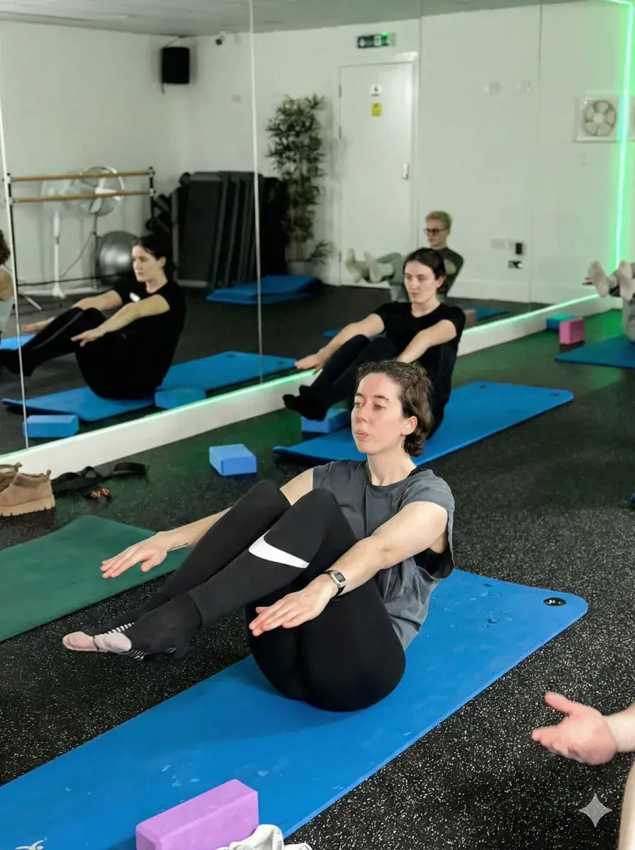 Yoga practitioner in seated pose